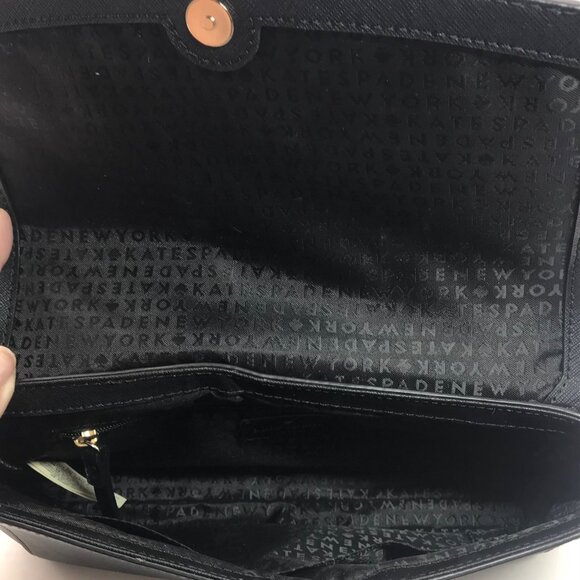 Kate Spade Laurel Way Black & Blush Pink Saffiano Leather Greer Shoulder Bag - Picture 11 of 11